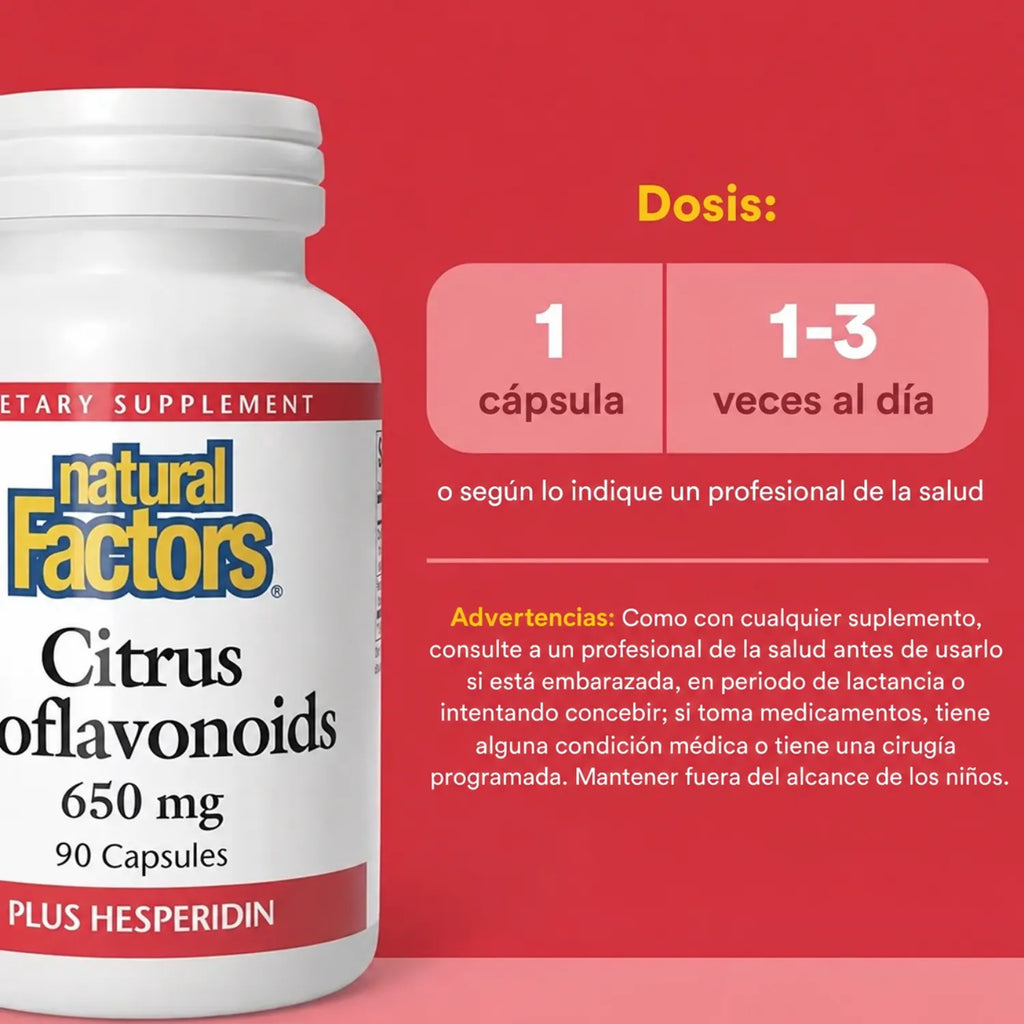 Natural Factors Citrus Bioflavonoids 650 mg 90 Cápsulas