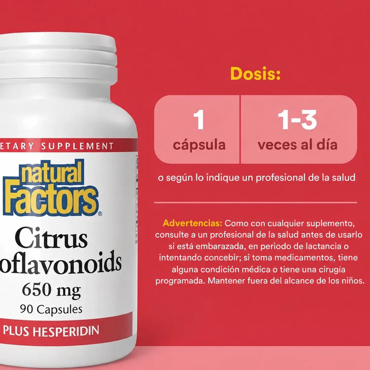Natural Factors Citrus Bioflavonoids 650 mg 90 Cápsulas