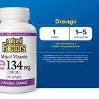Natural Factors Vitamina E mixta 134 mg (200 UI) 90 Cápsulas Blandas