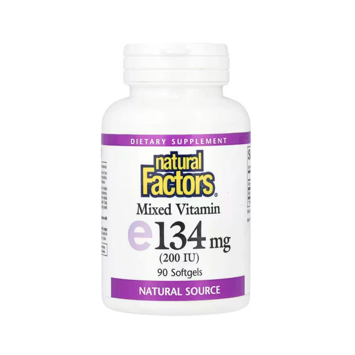Natural Factors Vitamina E mixta 134 mg (200 UI) 90 Cápsulas Blandas