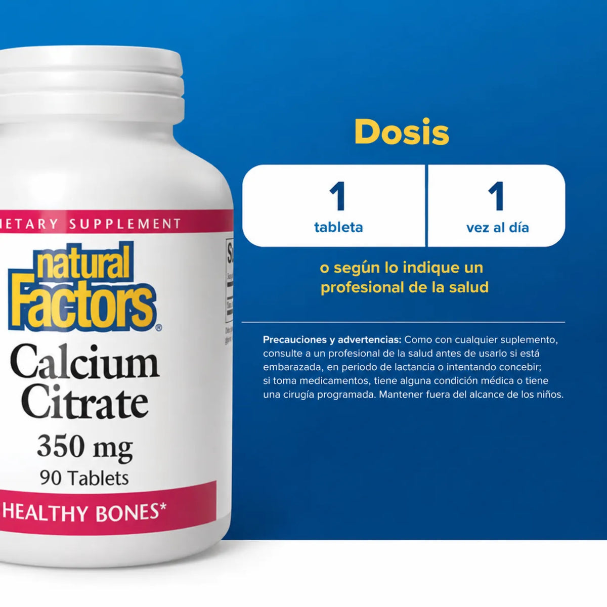 Natural Factors Calcium Citrate 350 mg 90 Tabletas
