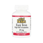 Natural Factors Easy Iron 20 mg Con 60 Tabletas Masticables