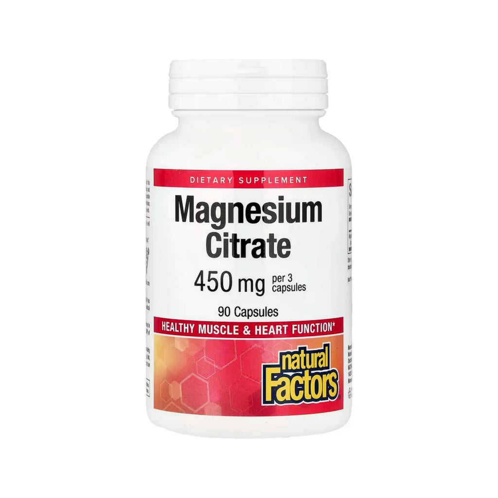 Natural Factors Magnesium Citrate 450 mg Con 90 Cápsulas