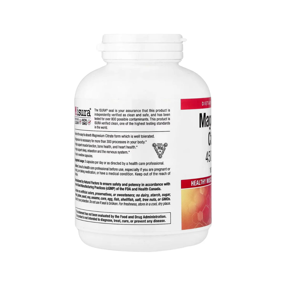 Natural Factors Magnesium Citrate 180 Cápsulas