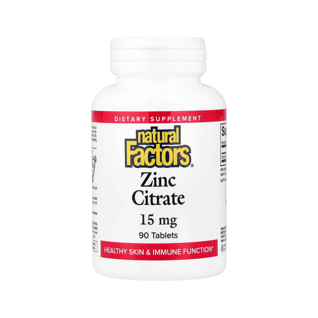 Natural Factors Citrato de Zinc 15 mg 90 Tabletas