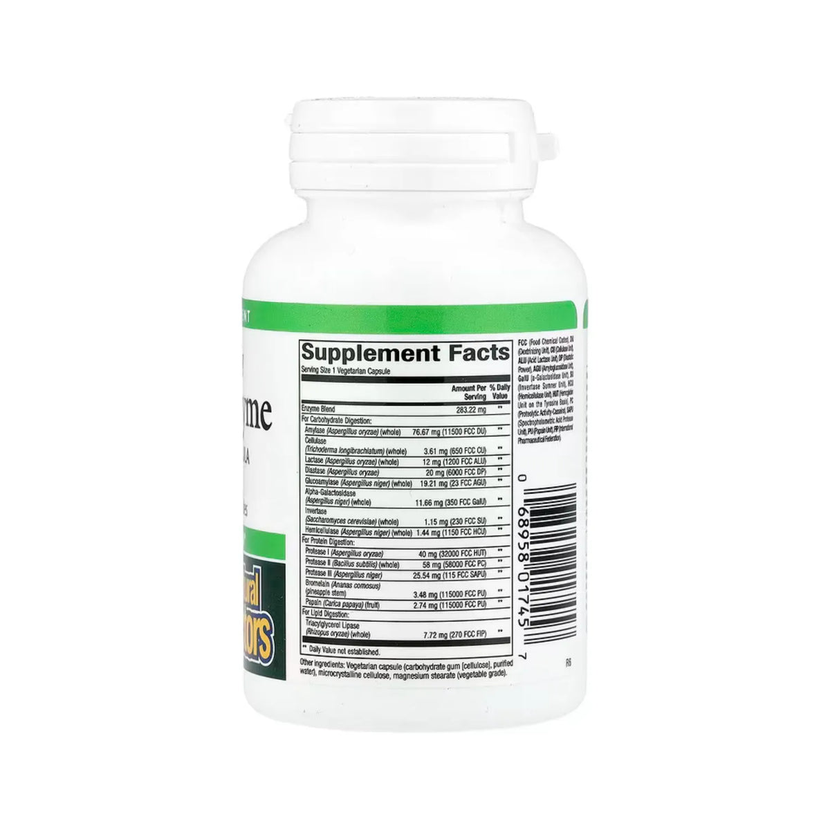Natural Factors Multienzimas Alta potencia 60 Cápsulas Vegetales