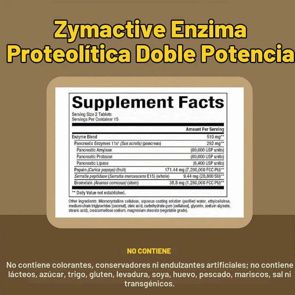 Natural Factors Zymactive Enzimas Proteoliticas Entericas 30 Tabletas