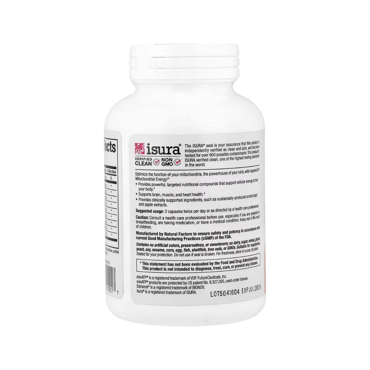 Natural Factors RegenerLife Suplemento para Favorecer la Función Mitocondrial 120 Cápsulas Vegetales