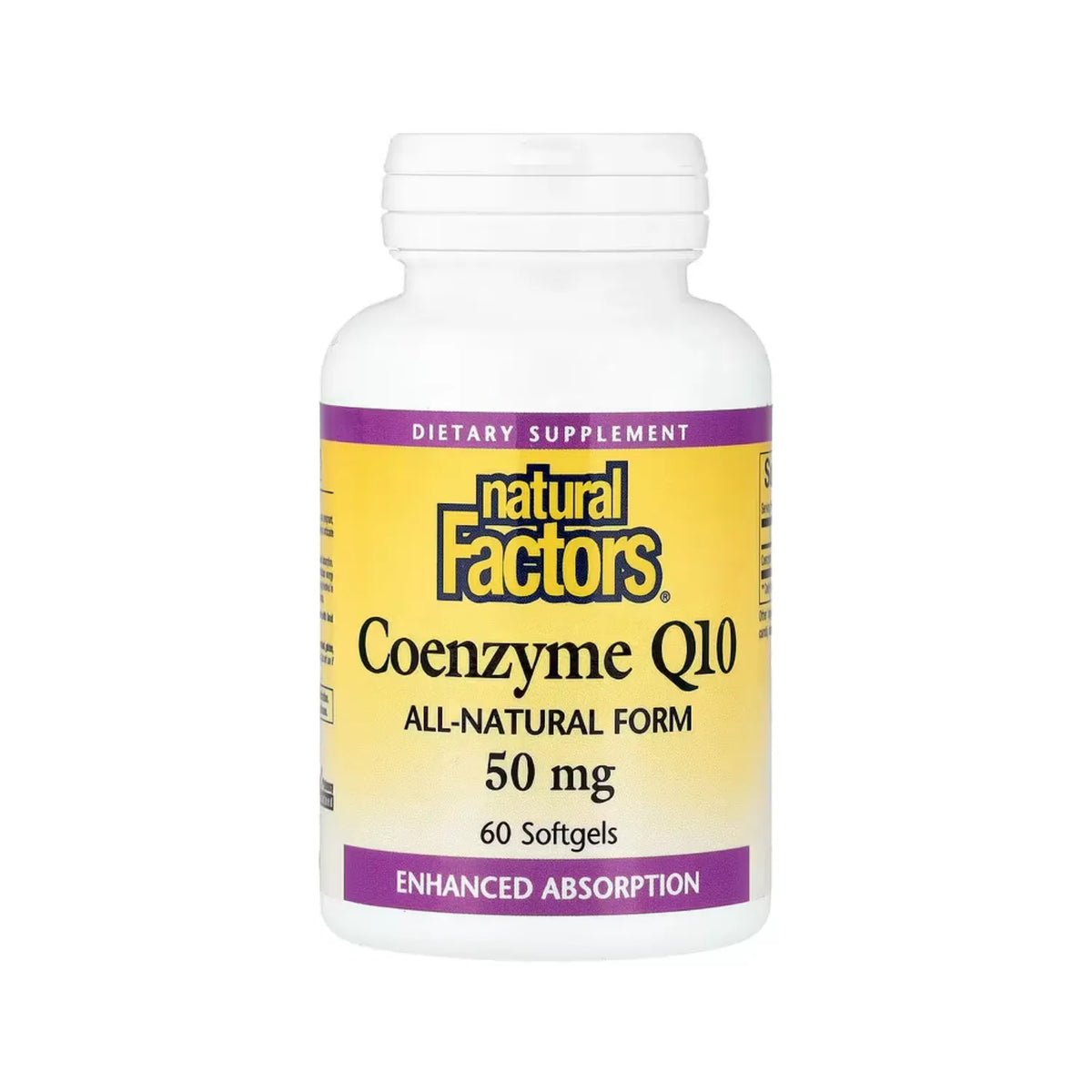 Natural Factors Coenzyme Q10 50 mg Con 120 Cápsulas Blandas