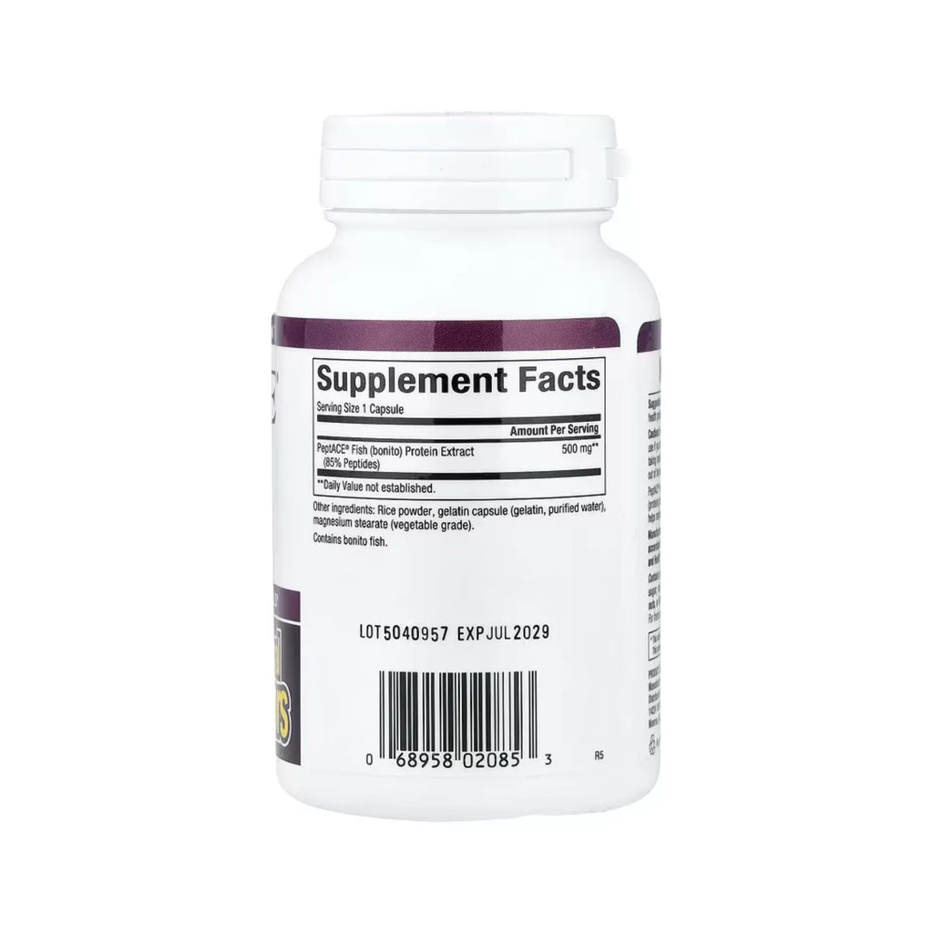 Natural Factors PeptACE Péptidos de pescado 500 mg 90 Cápsulas