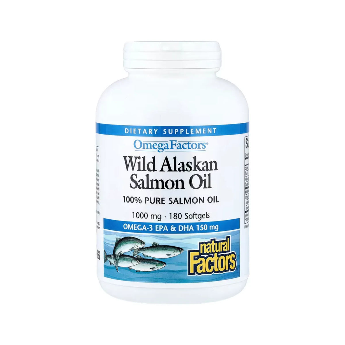 Natural Factors Aceite de salmón Salvaje de Alaska 1000 mg 180 Cápsulas Blandas