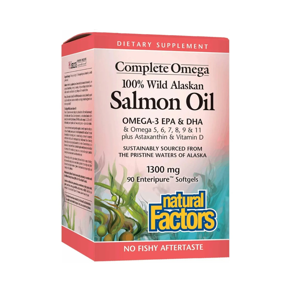 Natural factors Complete Omega 100% Wild Alaskan Salmon Oil 1,300 mg  90 Cápsulas Blandas