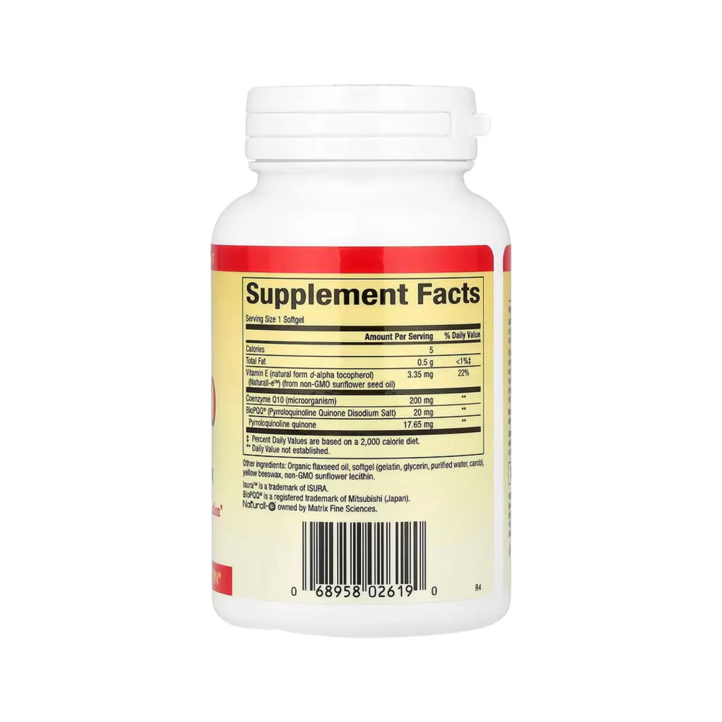 Natural Factors PQQ-10 PQQ 20 mg / CoQ10 200 mg 60 Cápsulas