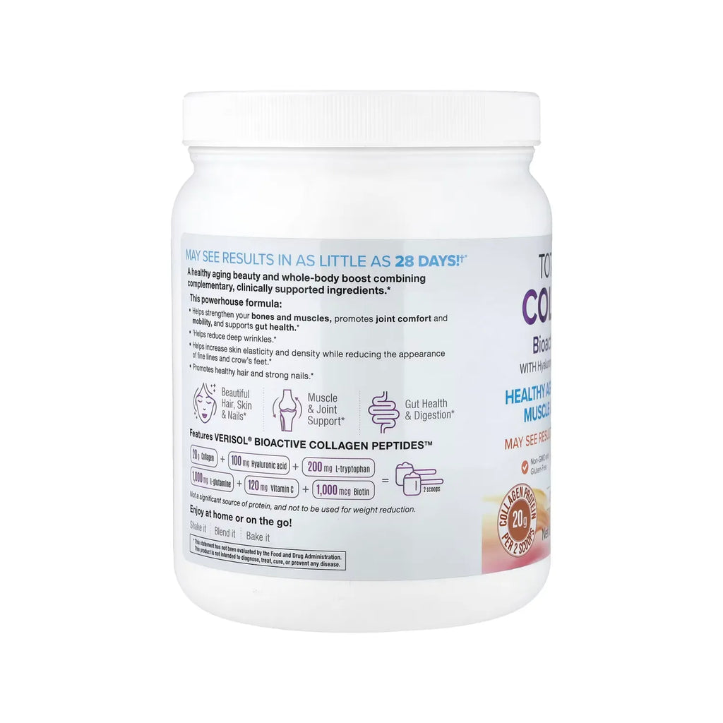 Natural Factors Total Body Collagen Bioactive Péptidos Bioactivos Sabor Naranja 500 g