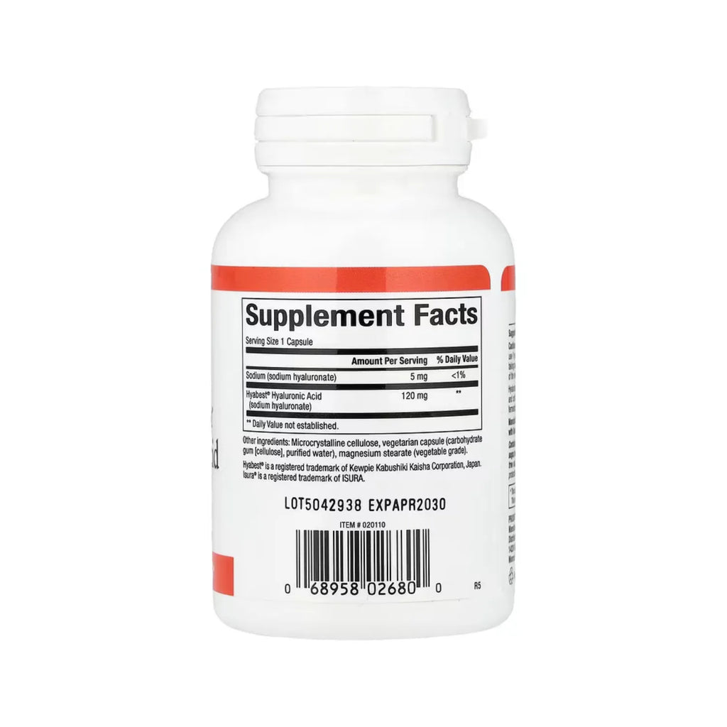 Natural Factors Hyabest Ácido Hialurónico 120 mg Con 60 Cápsulas Vegetales