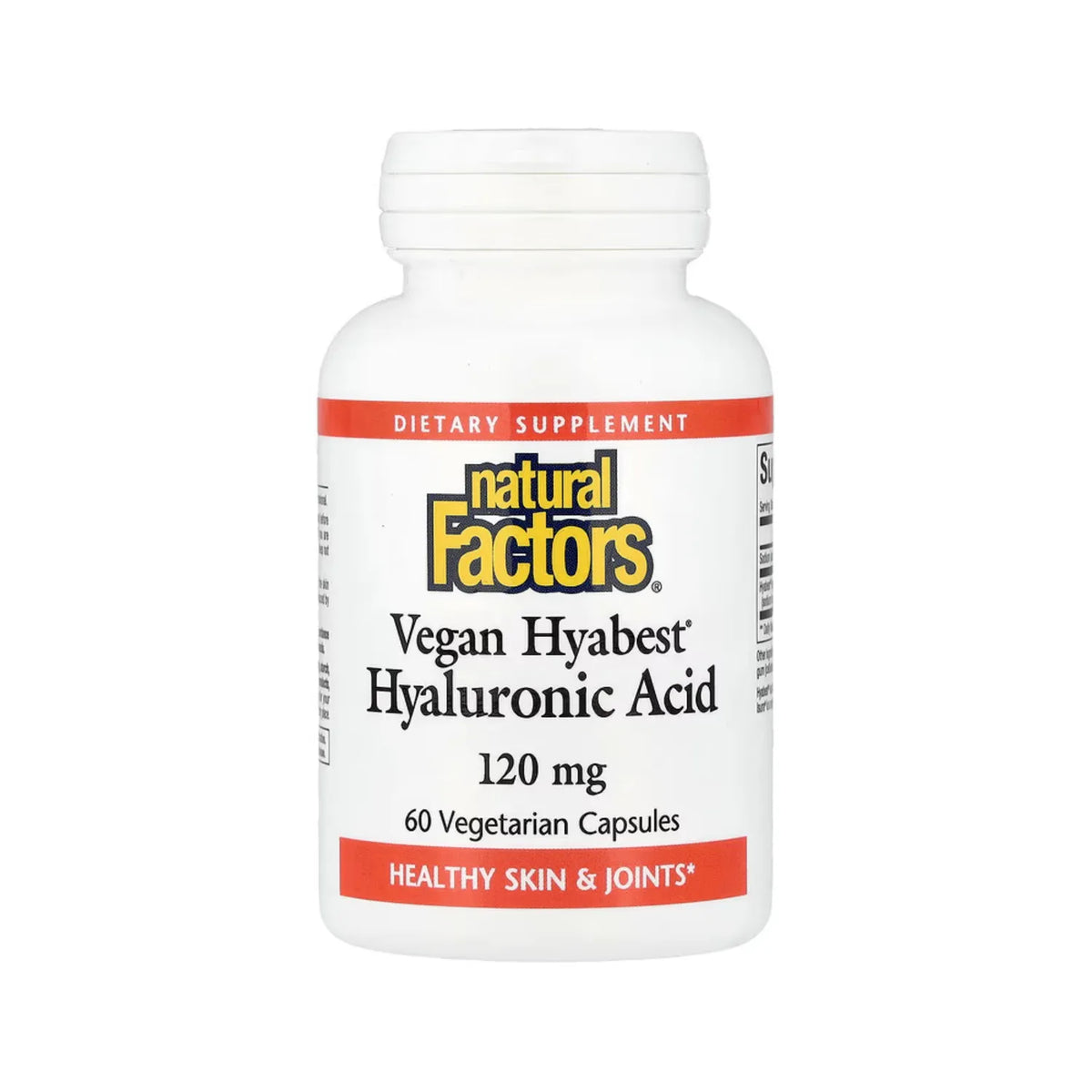 Natural Factors Hyabest Ácido Hialurónico 120 mg Con 60 Cápsulas Vegetales