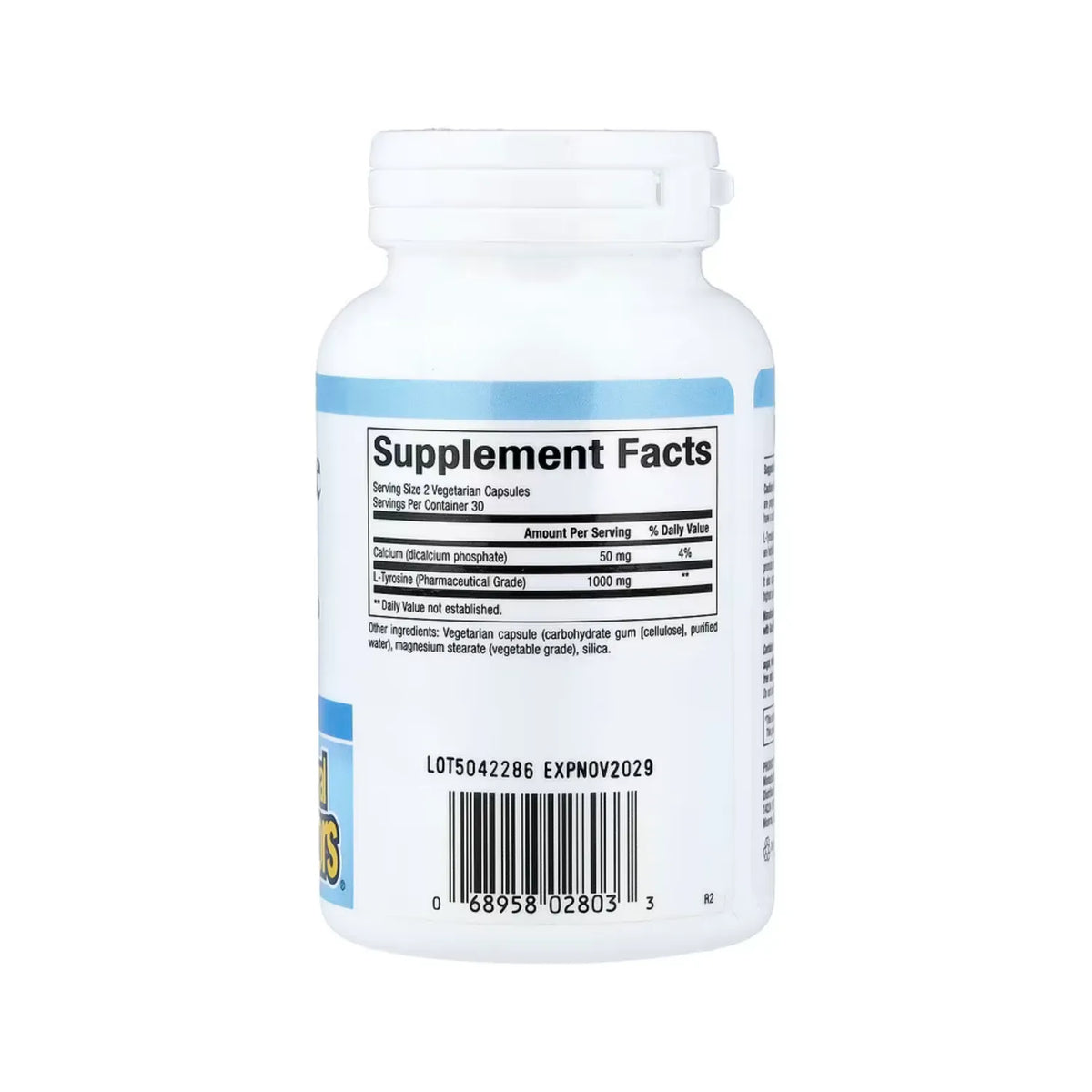 Natural Factors  L-tirosina 500 mg 60 Cápsulas