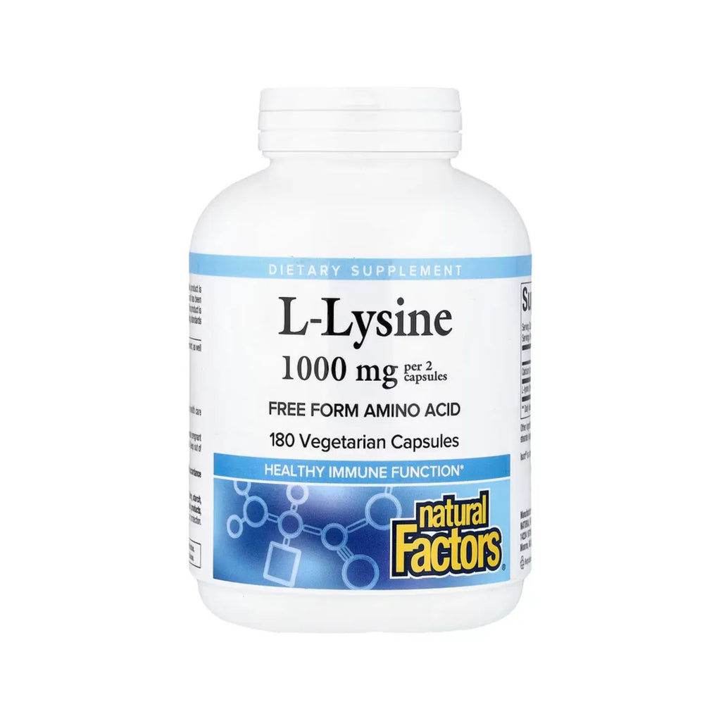 Natural Factors L-Lysine 1000 mg Con 180 Cápsulas