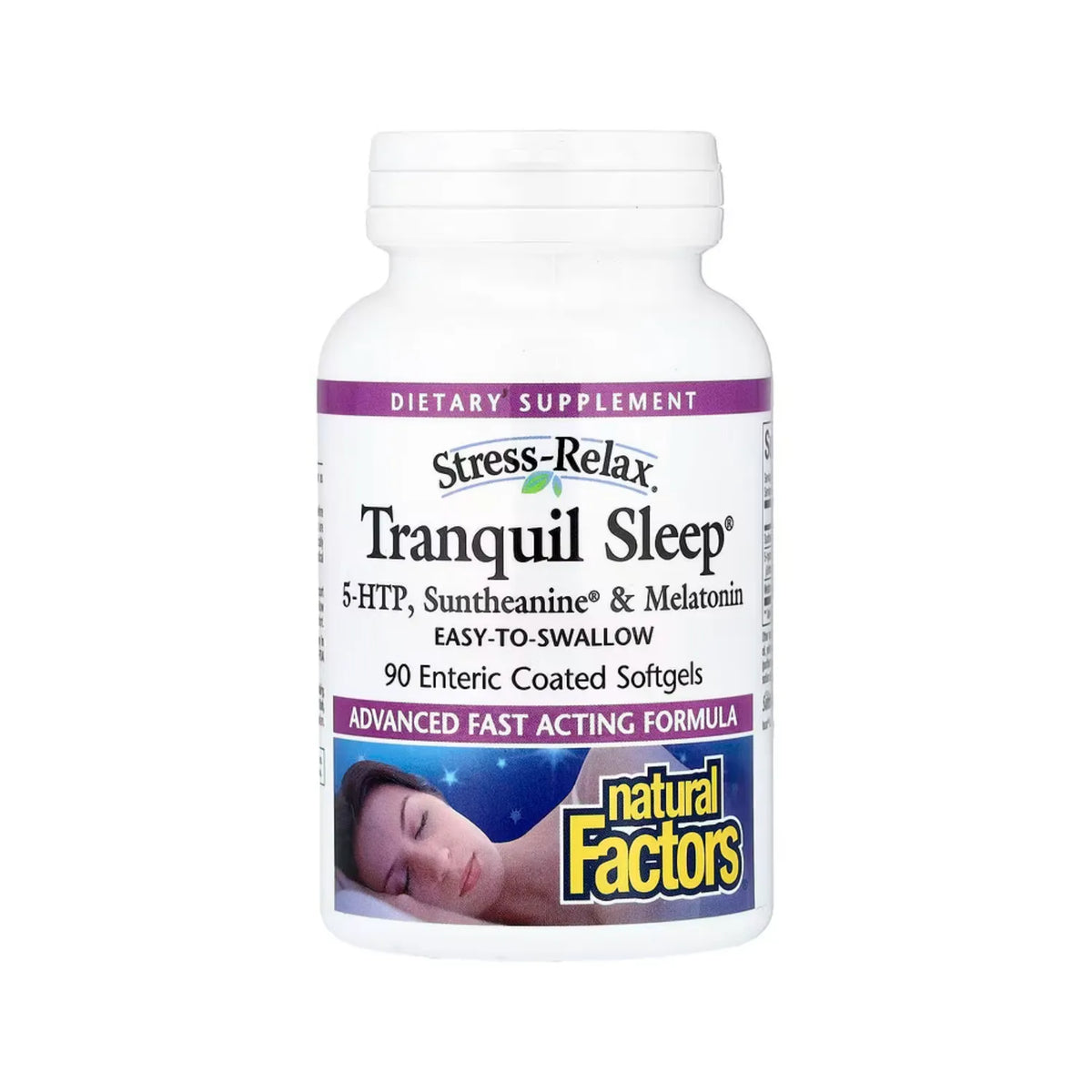 Natural Factors Stress-Relax Tranquil Sleep Enteric 90 Cápsulas Blandas