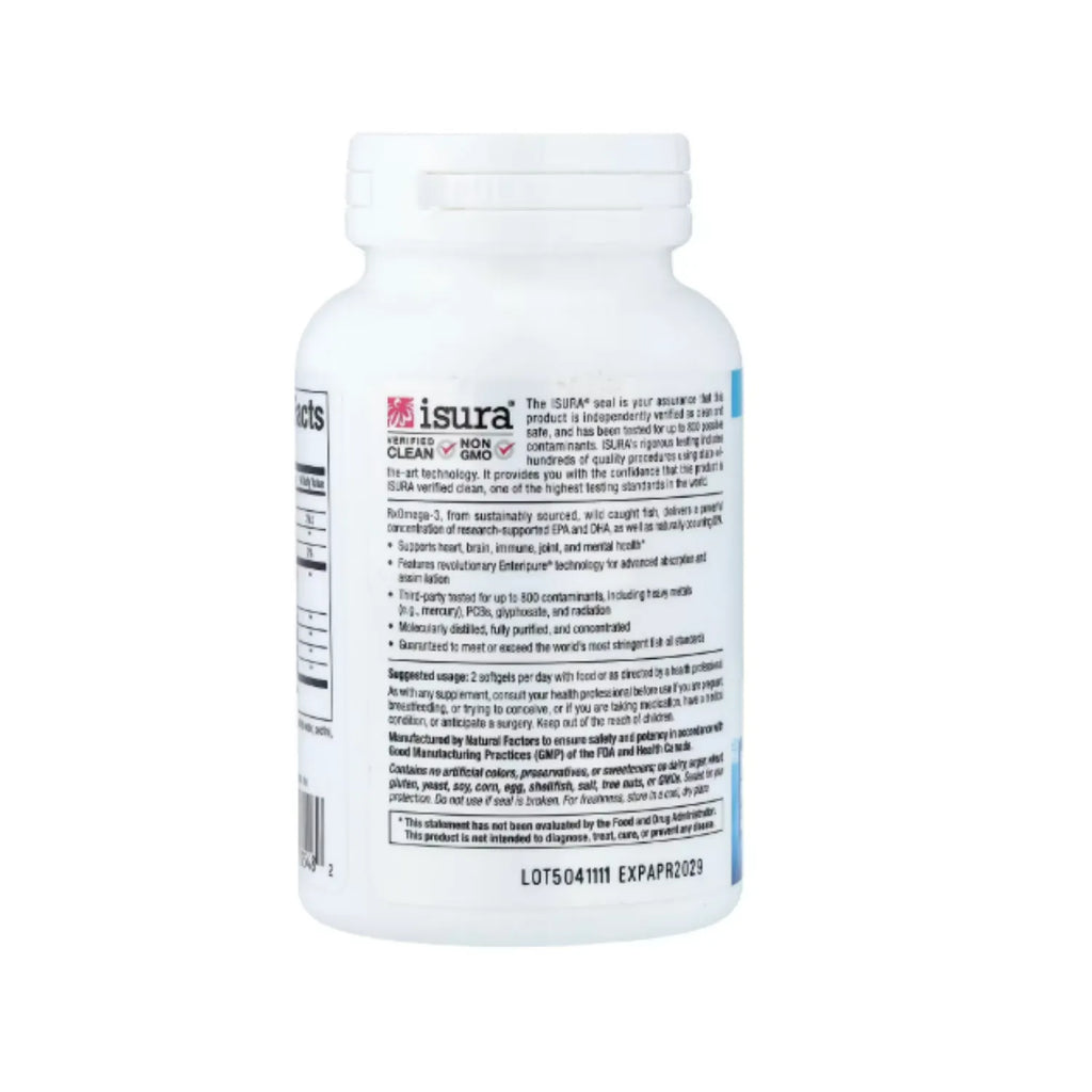 Natural Factors RxOmega-3 Con 60 Cápsulas Blandas (630 mg por cápsula blanda)