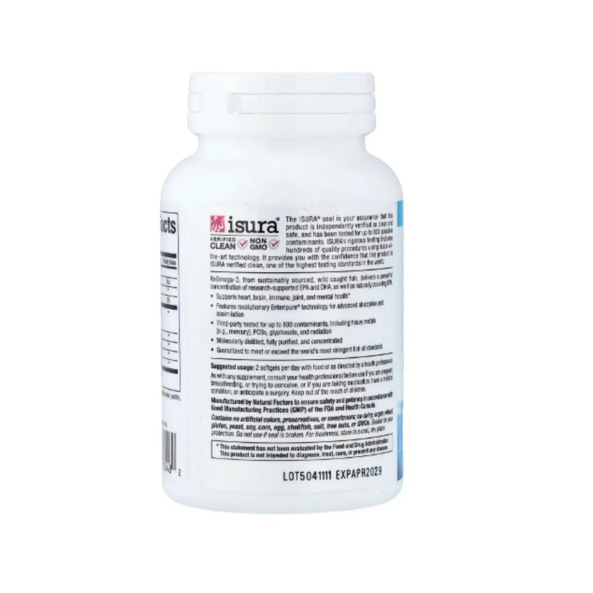 Natural Factors RxOmega-3 Con 60 Cápsulas Blandas (630 mg por cápsula blanda)