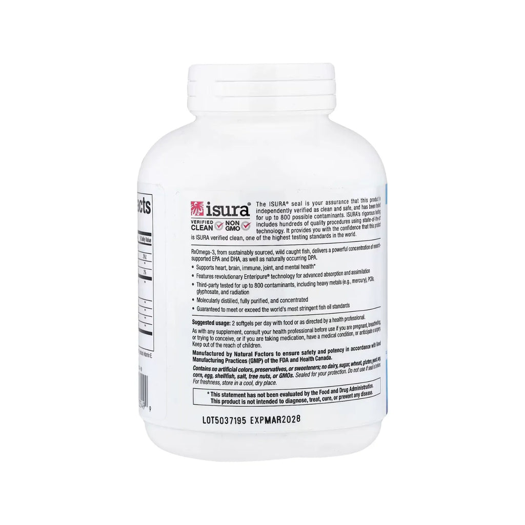 Natural Factors RxOmega-3 1260 mg Con 120 Cápsulas Blandas