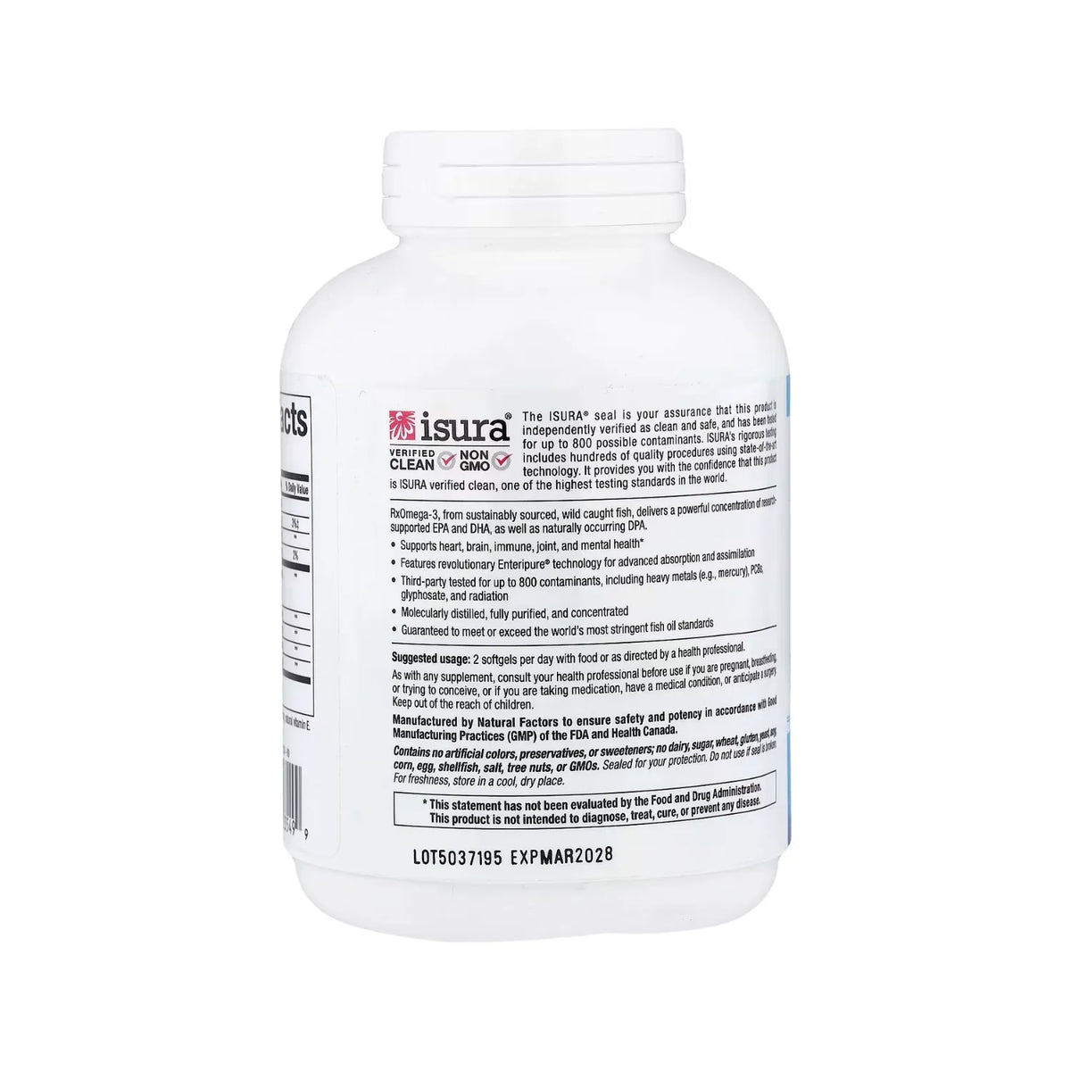Natural Factors RxOmega-3 1260 mg Con 120 Cápsulas Blandas
