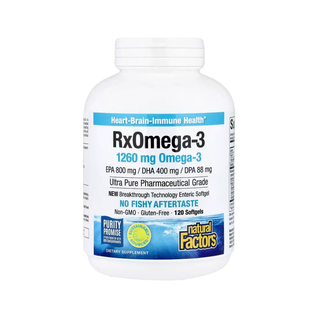 Natural Factors RxOmega-3 1260 mg Con 120 Cápsulas Blandas