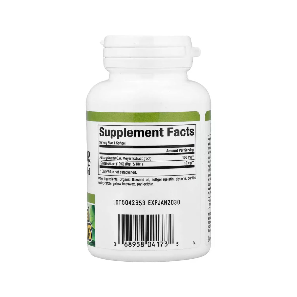 Natural Factors HerbalFactors Panax Ginseng 60 Cápsulas Blandas (100 mg por cápsula blanda)