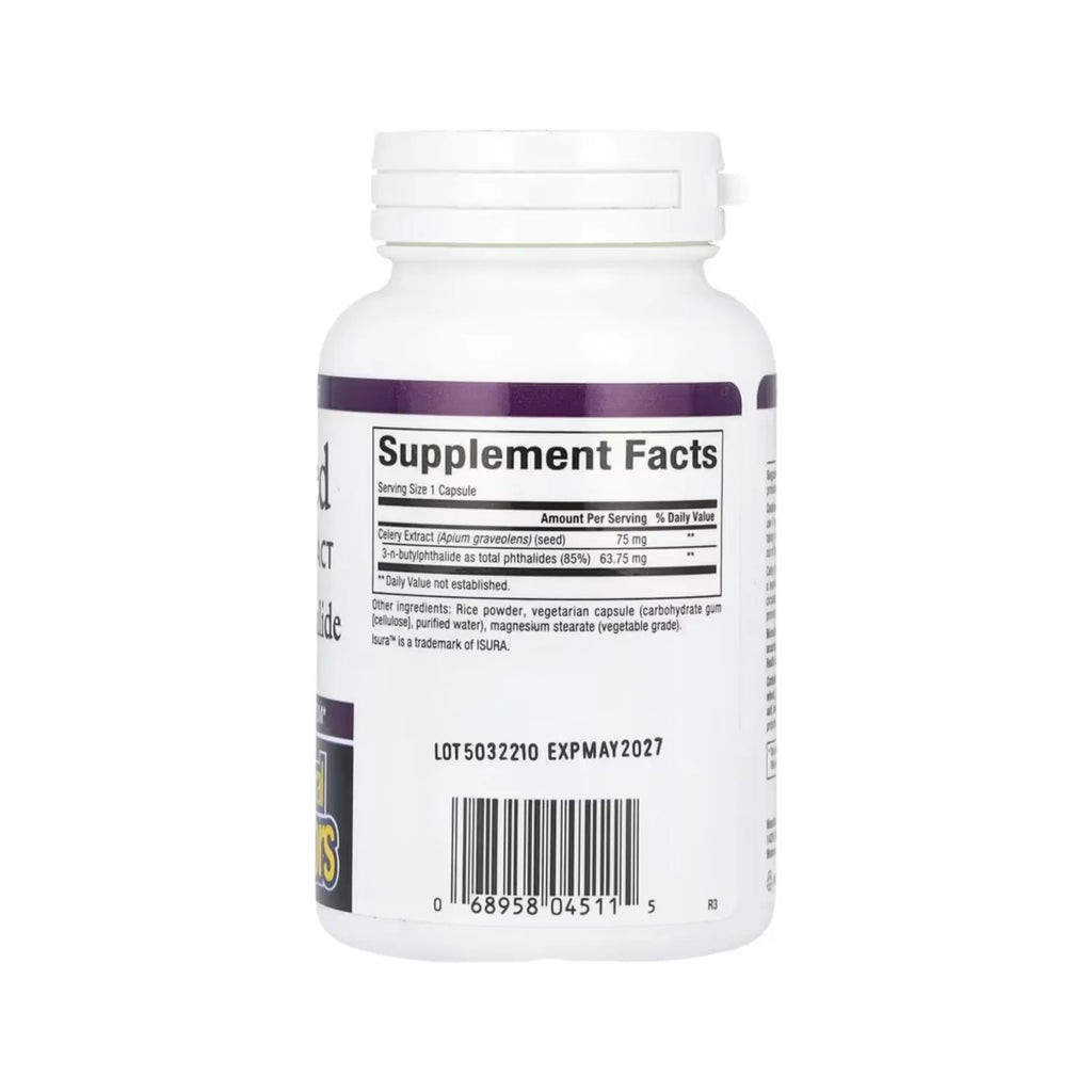 Natural Factors Celery Seed Semilla de Apio Extracto estandarizado Con 120 Cápsulas Vegetales