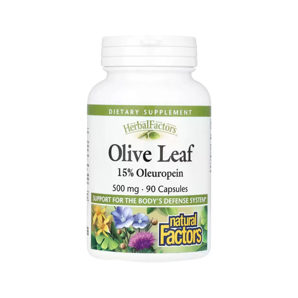 Natural Factors Hoja de Olivo 500 mg 90 Cápsulas