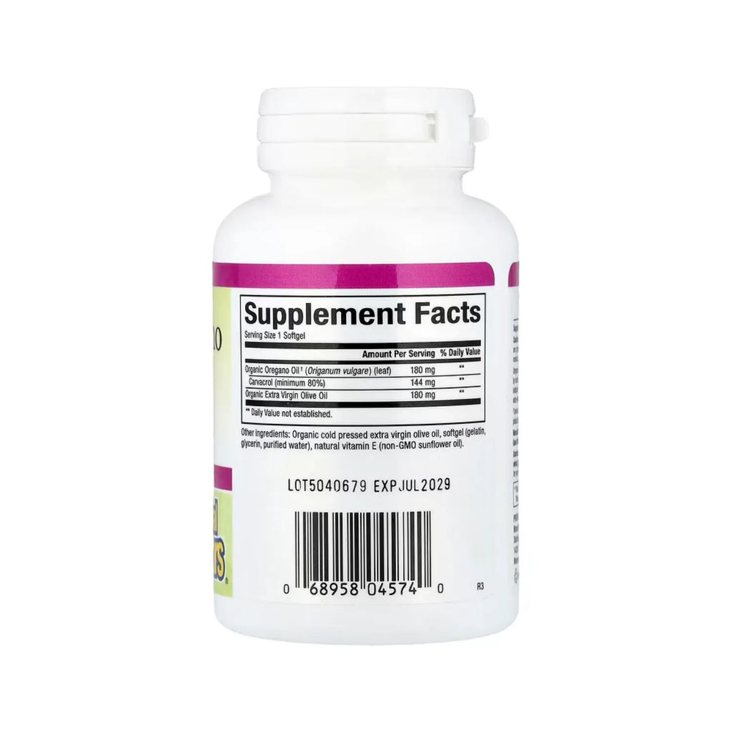 Natural Factors Aceite de Orégano 60 Cápsulas Blandas 180 mg