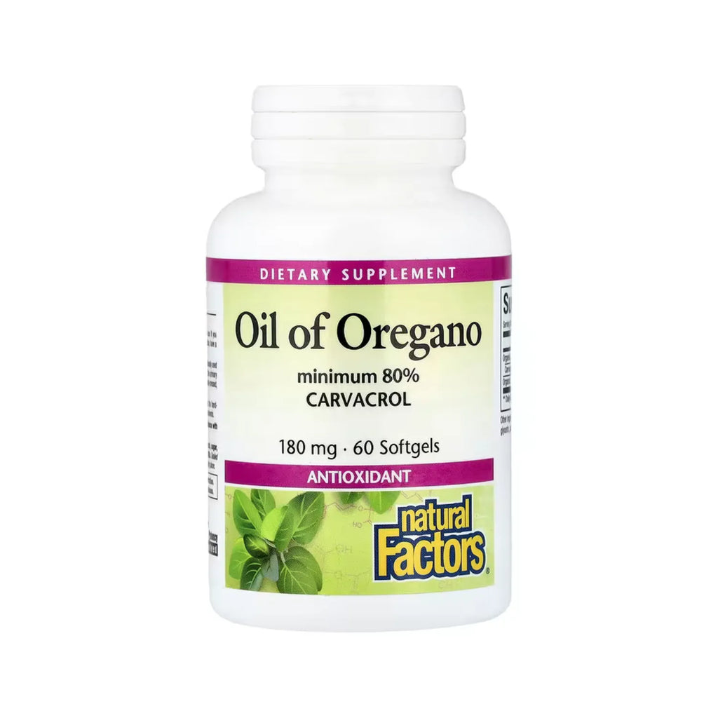 Natural Factors Aceite de Orégano 60 Cápsulas Blandas 180 mg