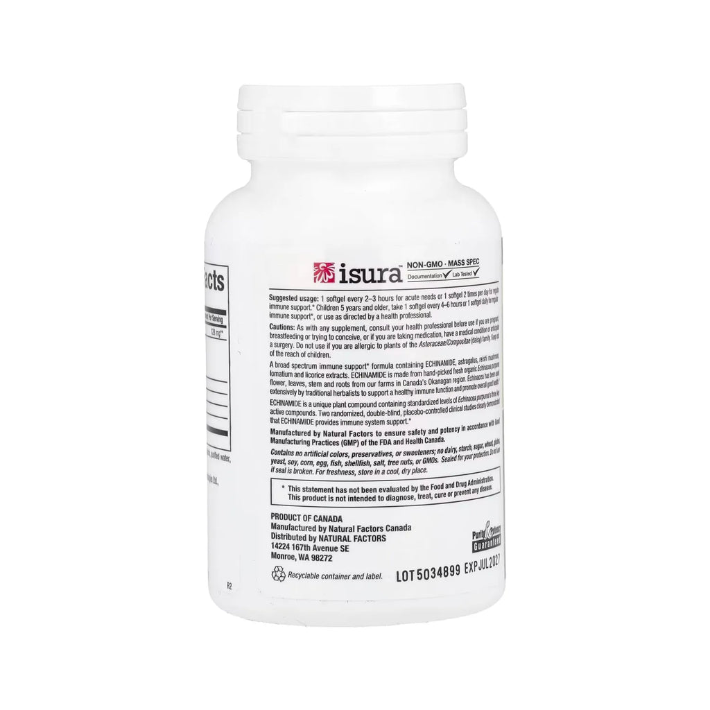 Natural Factors Anti-V Formula con Echinamide 120 Cápsulas Blandas