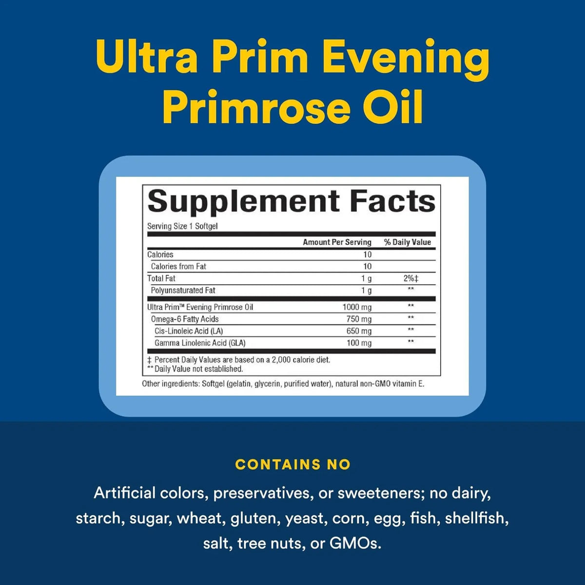 Natural Factors Ultra Prim EPO 1,000 mg 240 Cápsulas Blandas