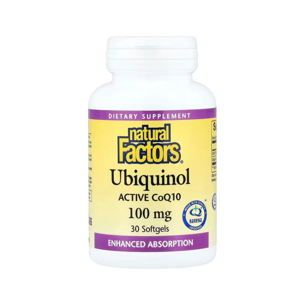 Natural Factors Ubiquinol Active CoQ10 100 mg 30 Cápsulas Blandas