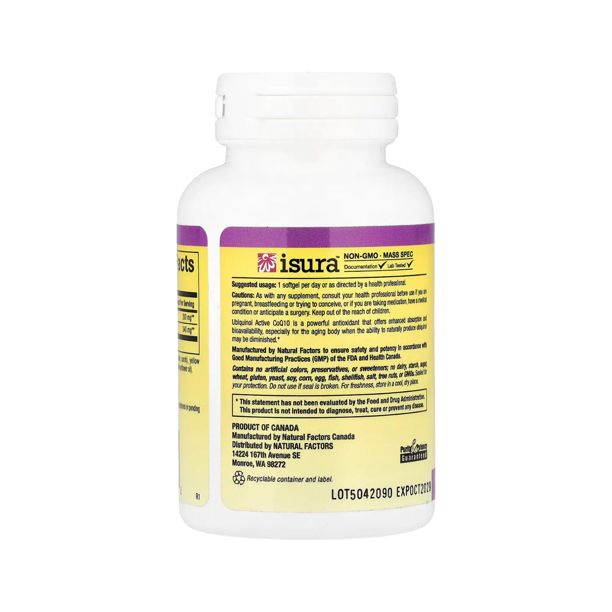 Natural Factors Ubiquinol Active CoQ10 200 mg 30 Cápsulas Blandas