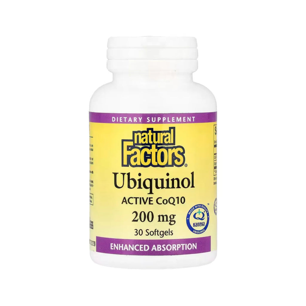 Natural Factors Ubiquinol Active CoQ10 200 mg 30 Cápsulas Blandas