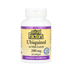 Natural Factors Ubiquinol Active CoQ10 200 mg 60 Cápsulas Blandas
