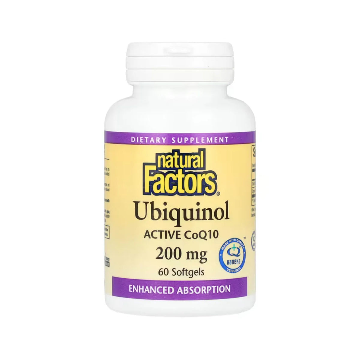 Natural Factors Ubiquinol Active CoQ10 200 mg 60 Cápsulas Blandas