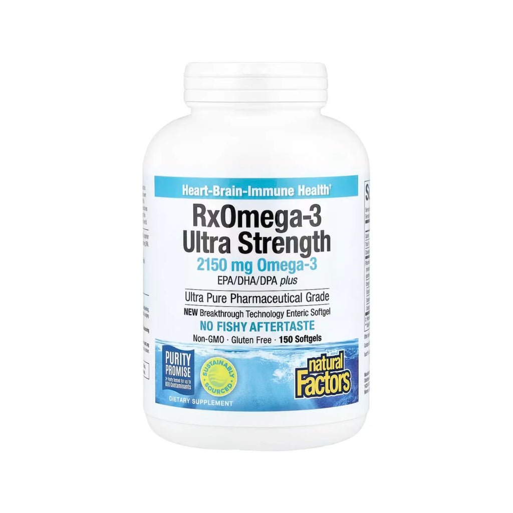 Natural factors RxOmega-3 Ultraconcentración Con 150 Cápsulas Blandas (2150 mg por servicio)