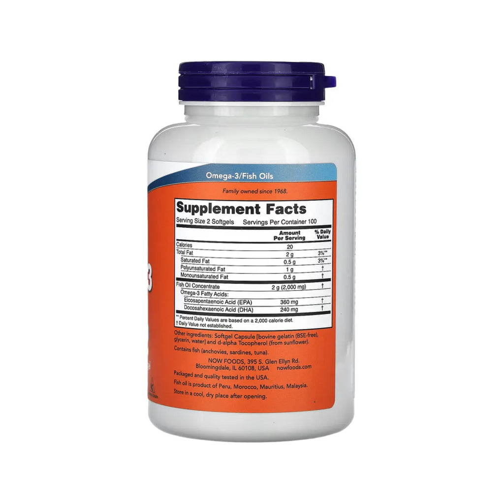 AMZ Now Foods OMEGA-3 FISH OIL 200 Softgels