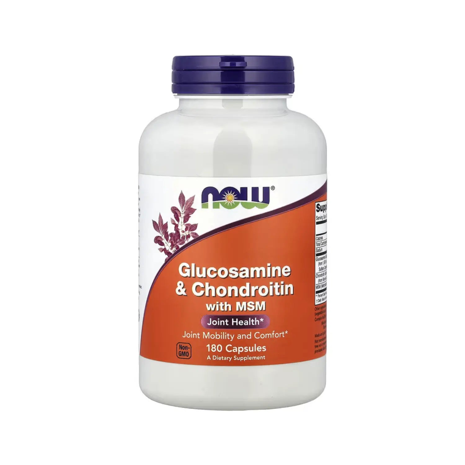 NOW FOODS, GLUCOSAMINA Y CONDROITINA CON MSM, 180 CAPS SFN