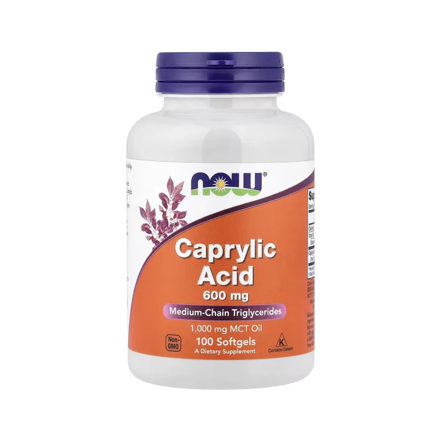 NOW FOODS ÁCIDO CAPRÍLICO 600MG 100CAPSULAS BLANDAS SFN