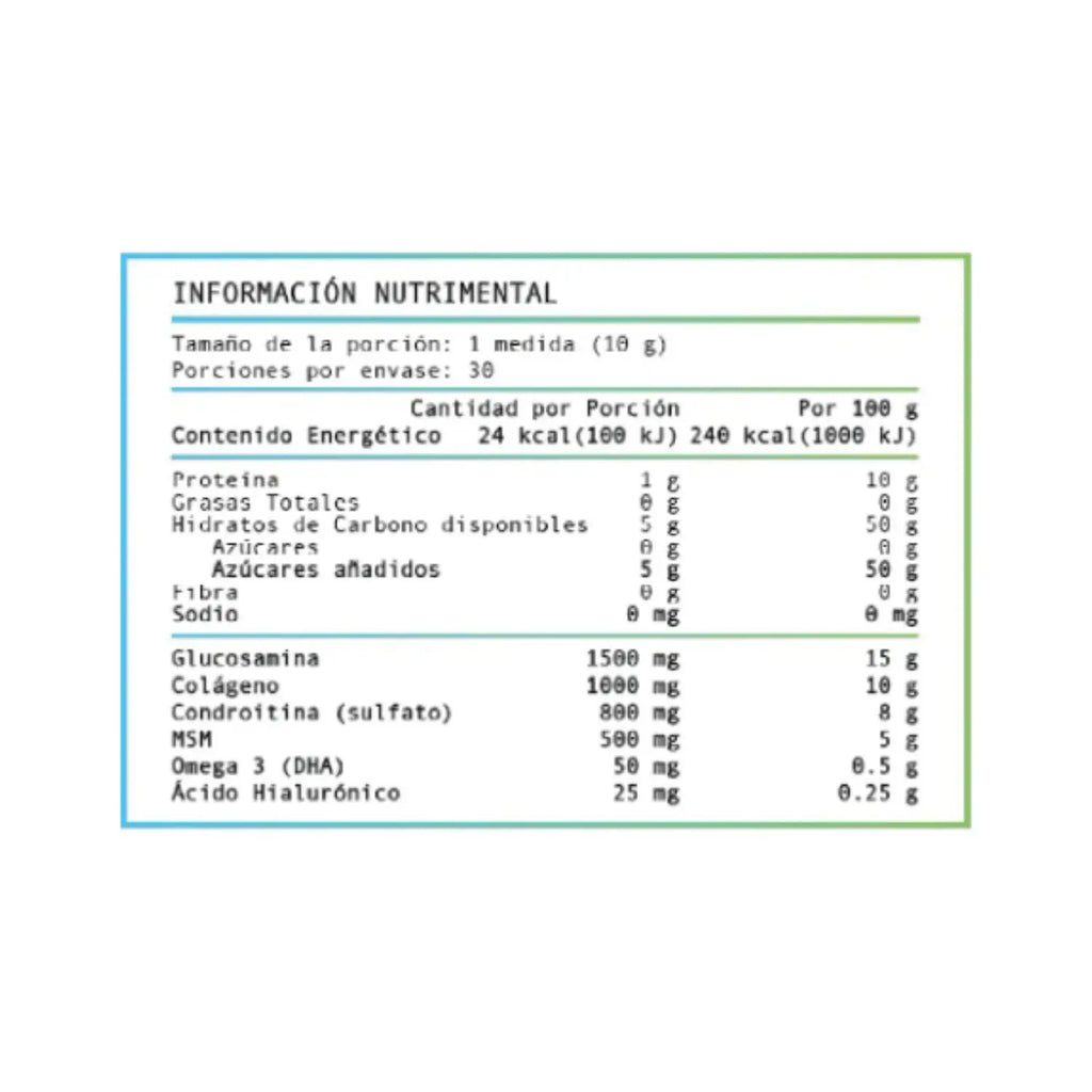 Ultra Pure supps Move On Glucosamina, Colágeno 30serv Sfn MANZANA VERDE