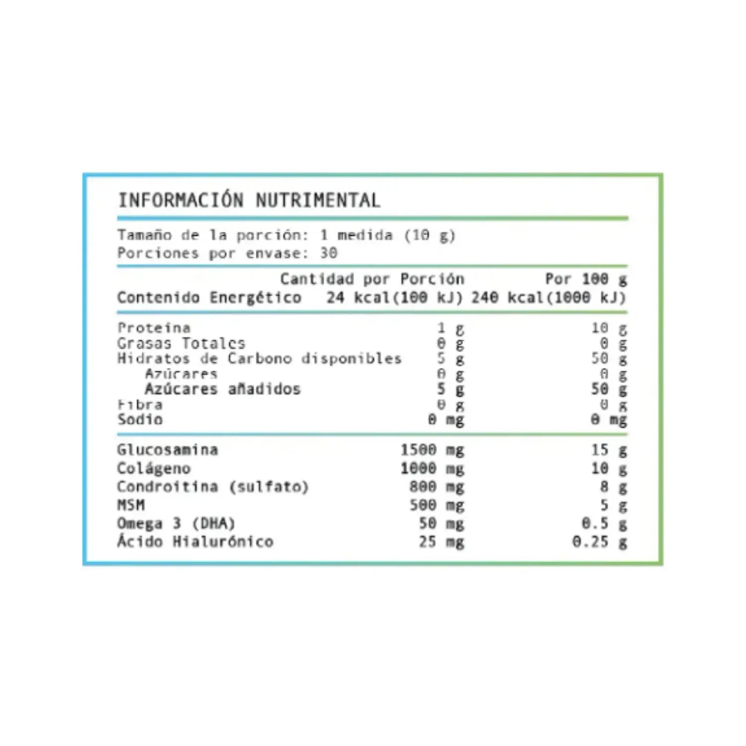 Ultra Pure supps Move On Glucosamina, Colágeno 30serv Sfn MANZANA VERDE