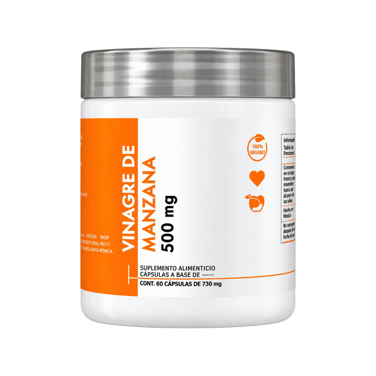 Vitamin Boutique Vinagre de Manzana 540 mg / 60 Cápsulas | Apoyo digestivo y bienestar general | Con extracto de vinagre de manzana | Fórmula práctica en cápsulas | Suplemento alimenticio
