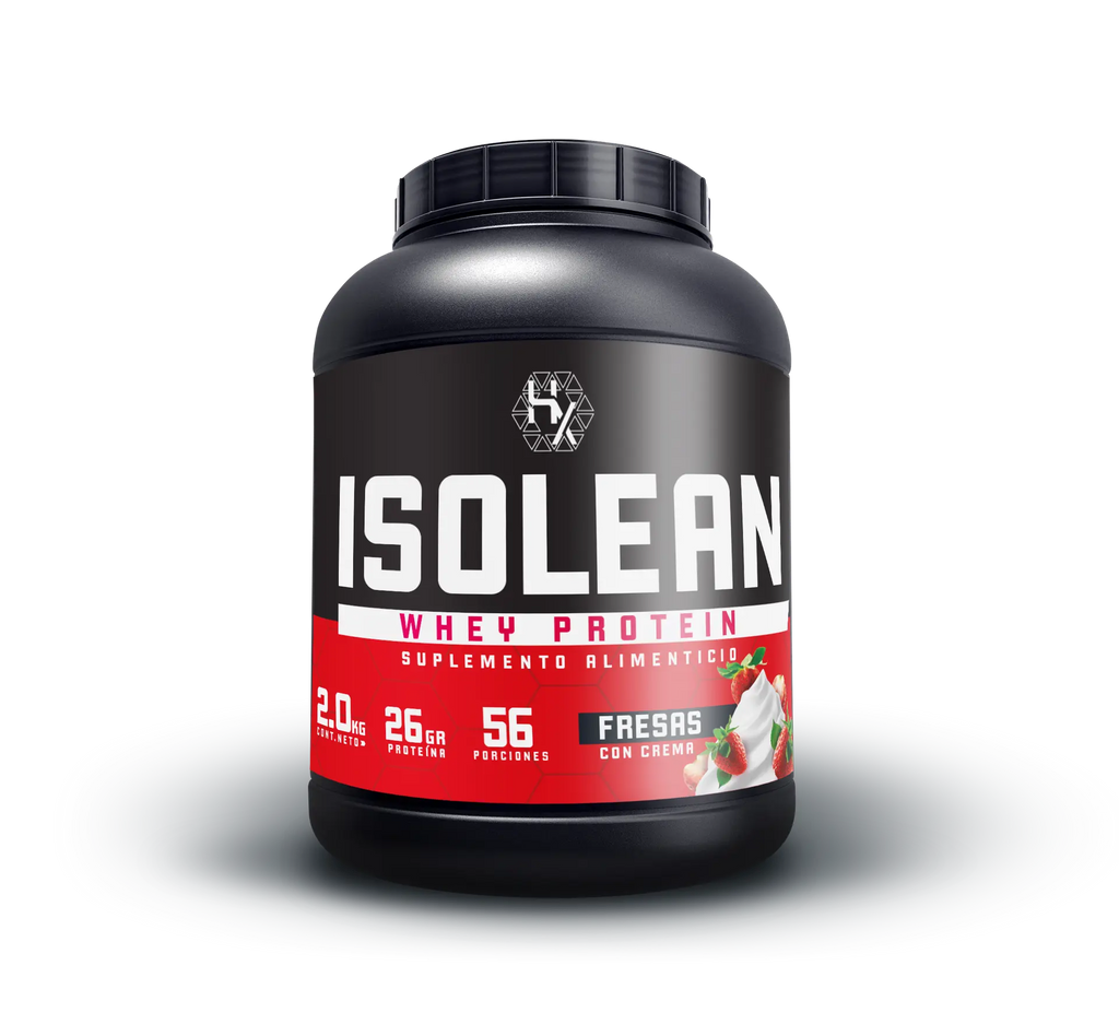 Holix Lab ISOLEAN Whey Protein, 26 g Proteína por Porción, 2 kg, 56 Porciones Sabor Fresas con Crema.