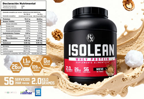 HOLIX LAB ISOLEAN PROTEINA WHEY HIDROLIZADA 2.2KG NIEVE DE NUEZ