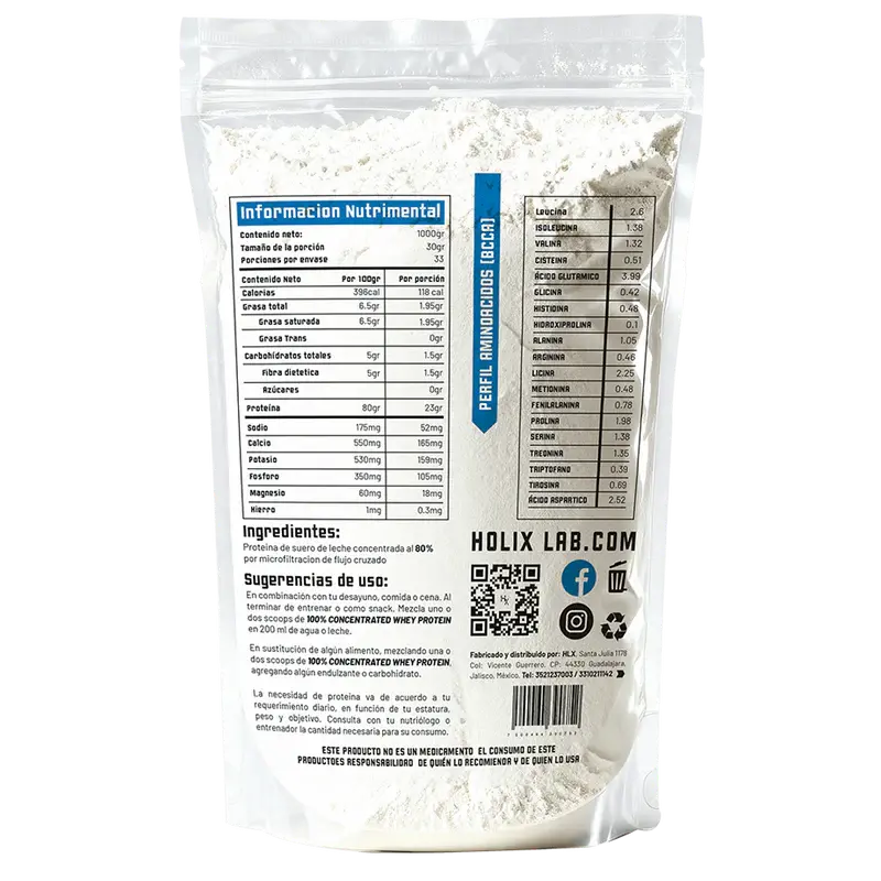 Holixlab Proteína Pura Isolated Whey Protein 1kg 40serv